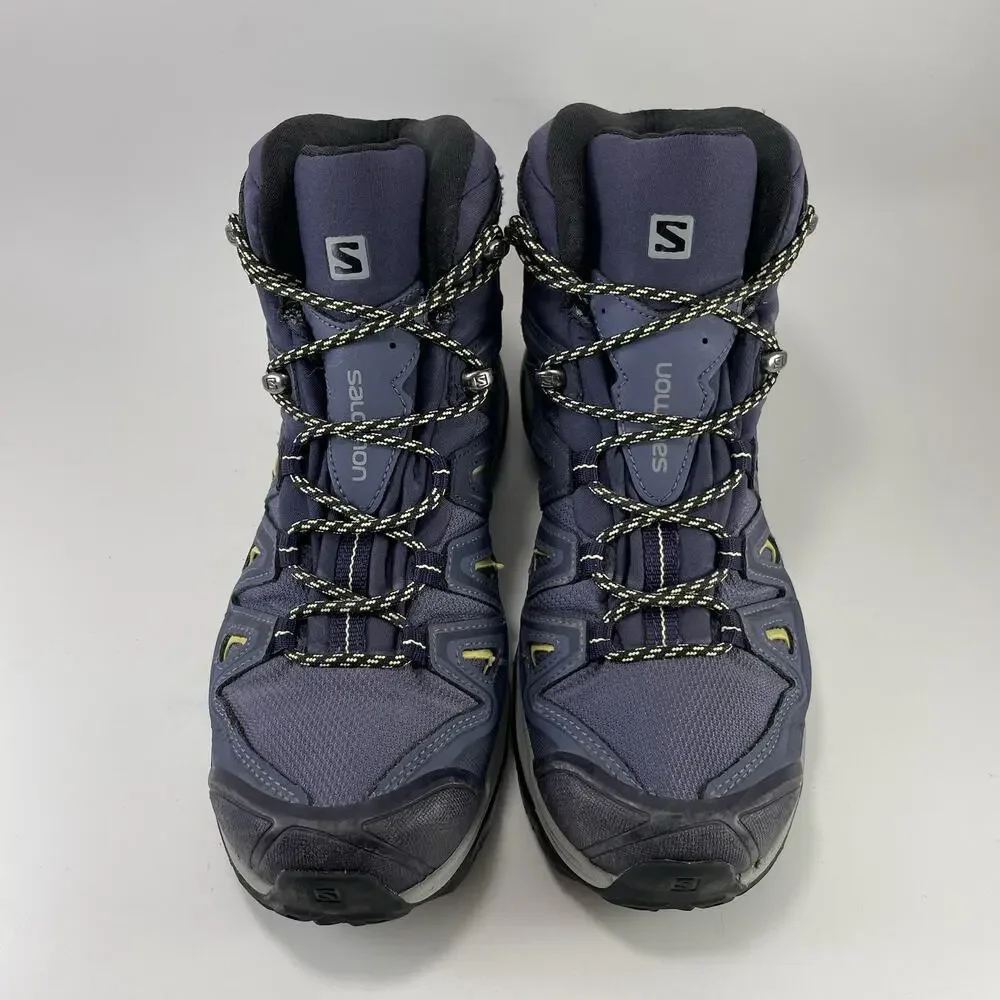 Salomon X Ultra 3 Mid GTX Womens Size 9 Blue Waterproof Hiking Boots Gore-Tex